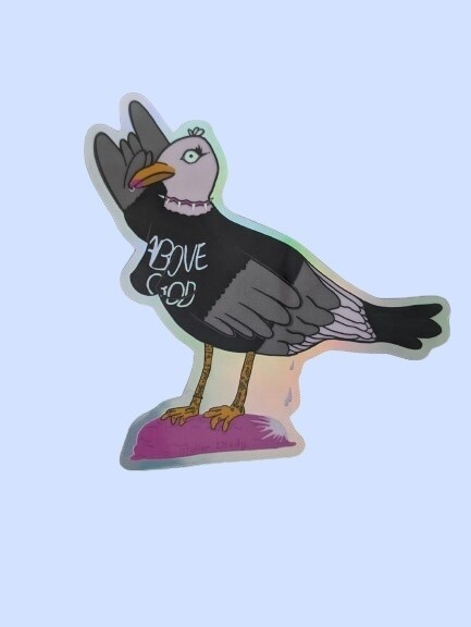 Mouette punk badass sticker 