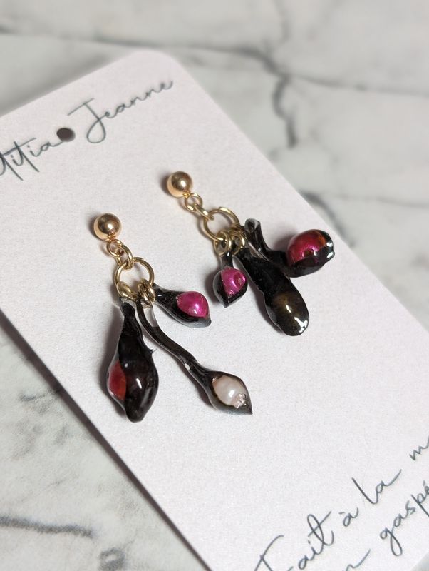 Jeanne rosée - boucles d&#39;oreilles