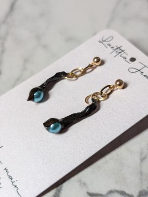 Frida bleu - boucles d&#39;oreilles 