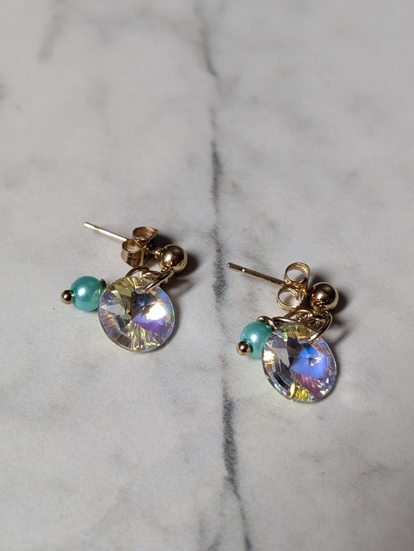 Jessy turquoise - boucles d&#39;oreilles