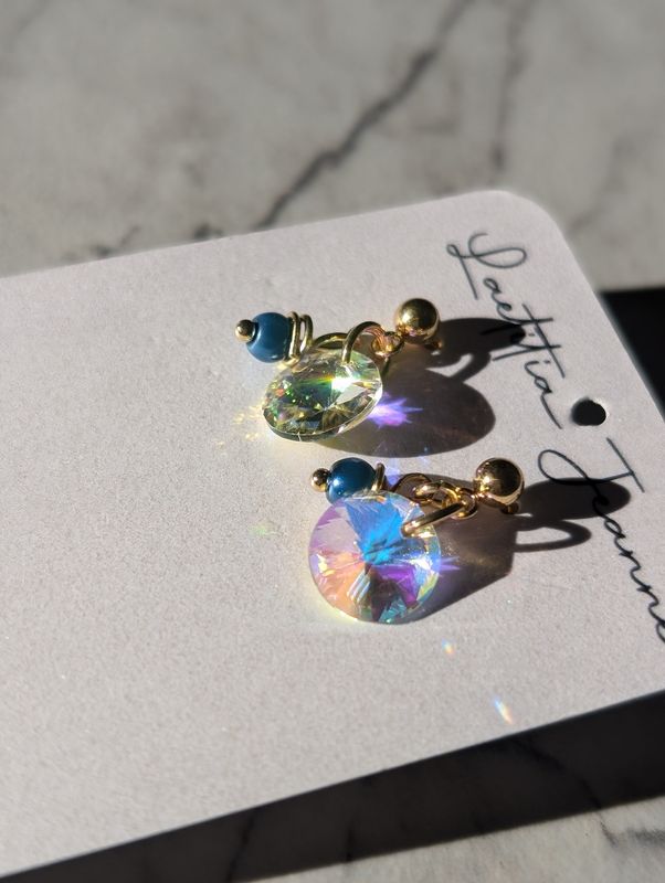 Jessy bleu - boucles d&#39;oreilles