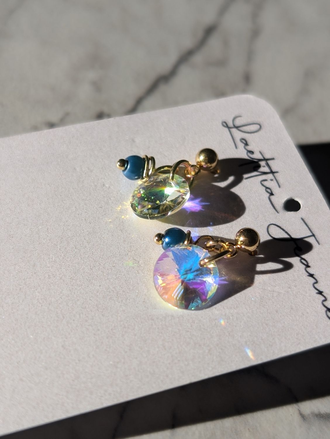 Jessy bleu - boucles d&#39;oreilles