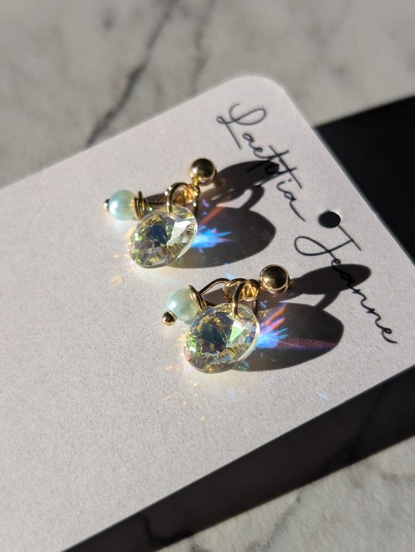 Jessy turquoise clair - boucles d&#39;oreilles