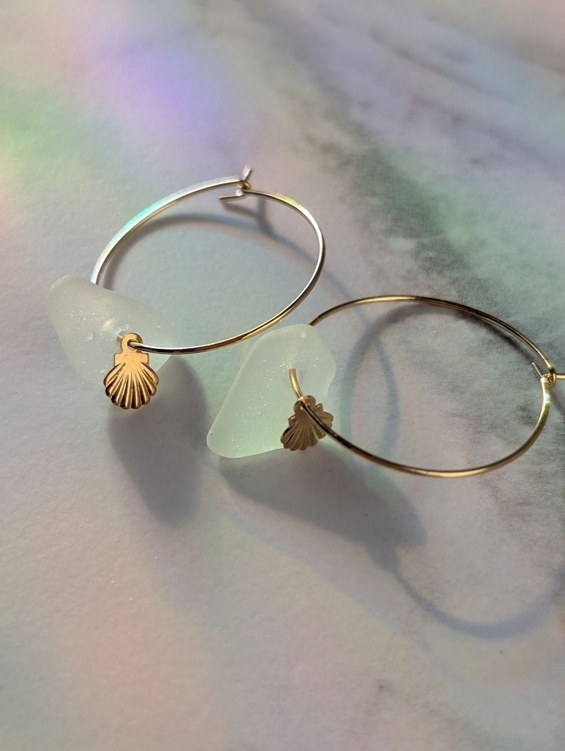  Iseult blanche - boucles d&#39;oreilles