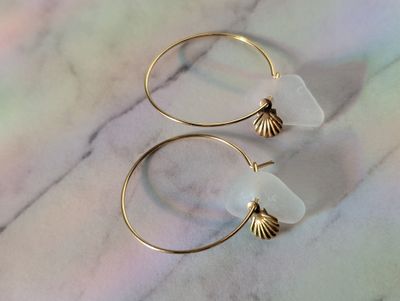  Iseult blanche - boucles d&#39;oreilles