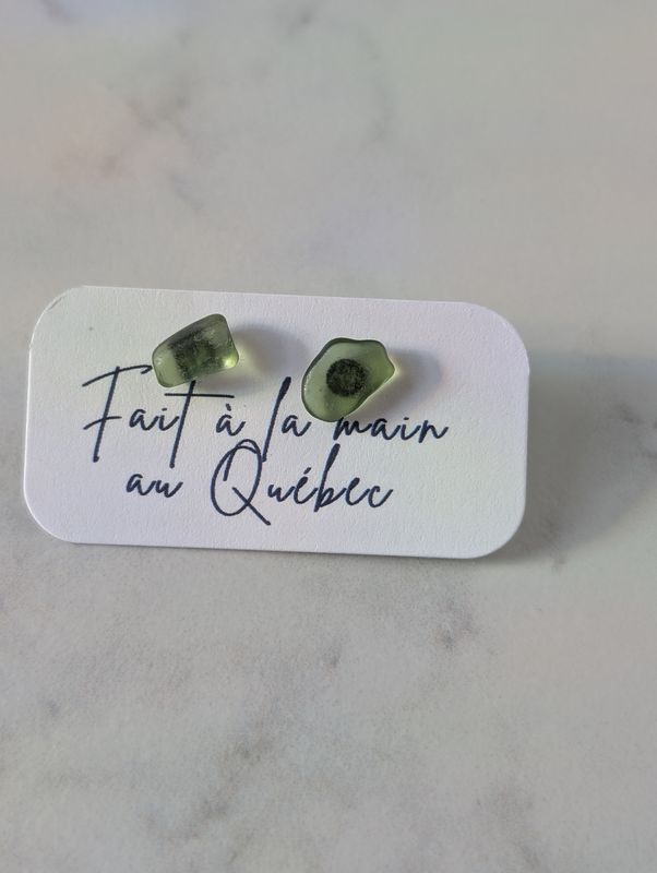  Iseult vert - boucles d&#39;oreiles