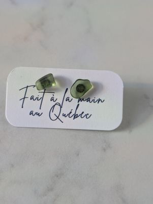  Iseult vert - boucles d&#39;oreiles