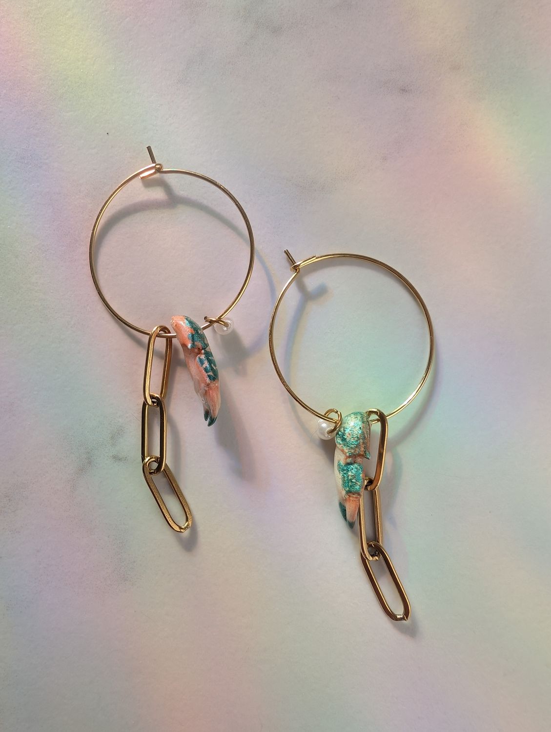 Aelis verte - boucles d&#39;oreille 