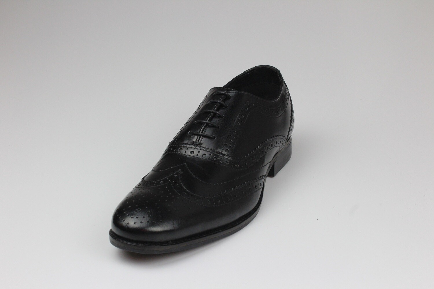 DIEGO LACE BROGUE SHOE BLACK, Size: 40, Colour: BLACK