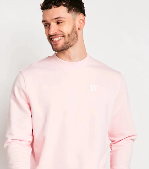11 DEGREES 11D3190 077 CORE SWEATSHIRT LIGHT PINK