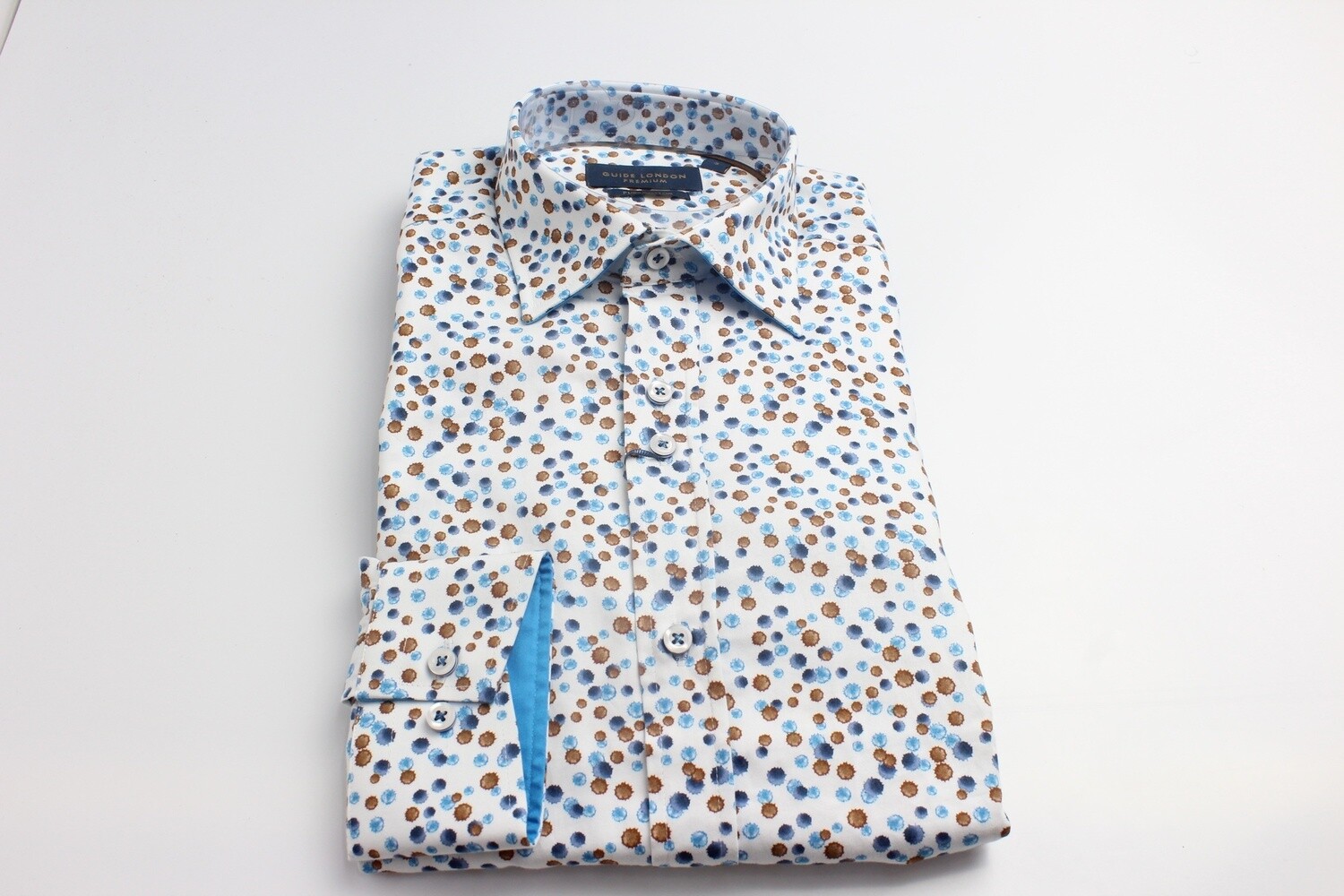 GUIDE LS SHIRT LS76477 WHITE/TAN