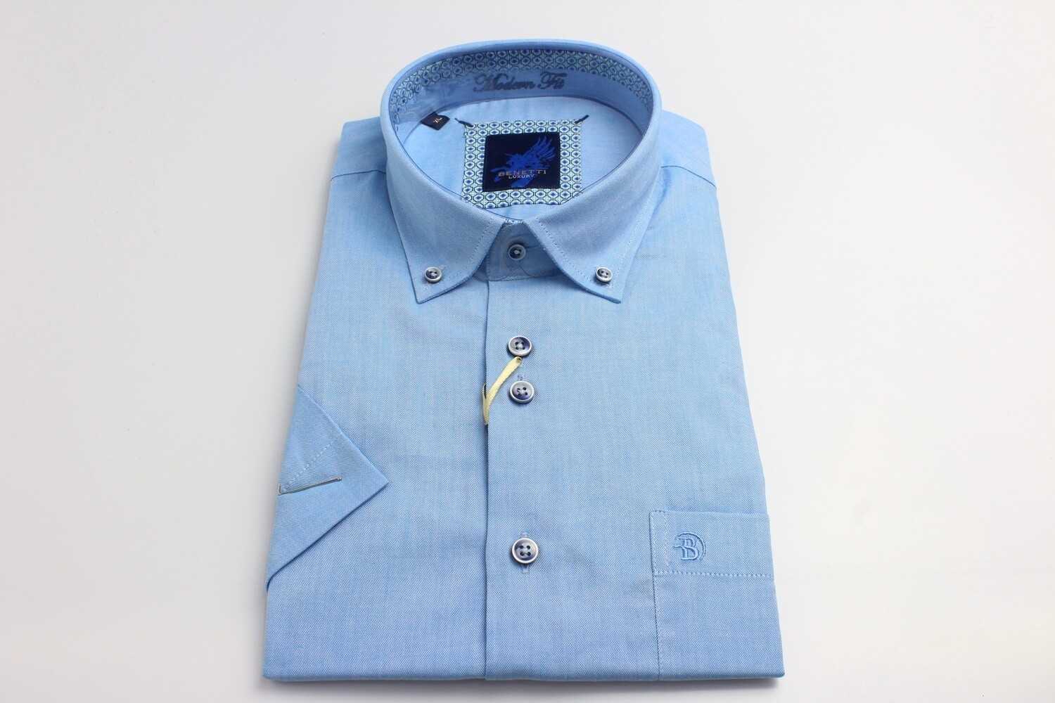 BENETTI OXFORD SS SHIRT OCEAN