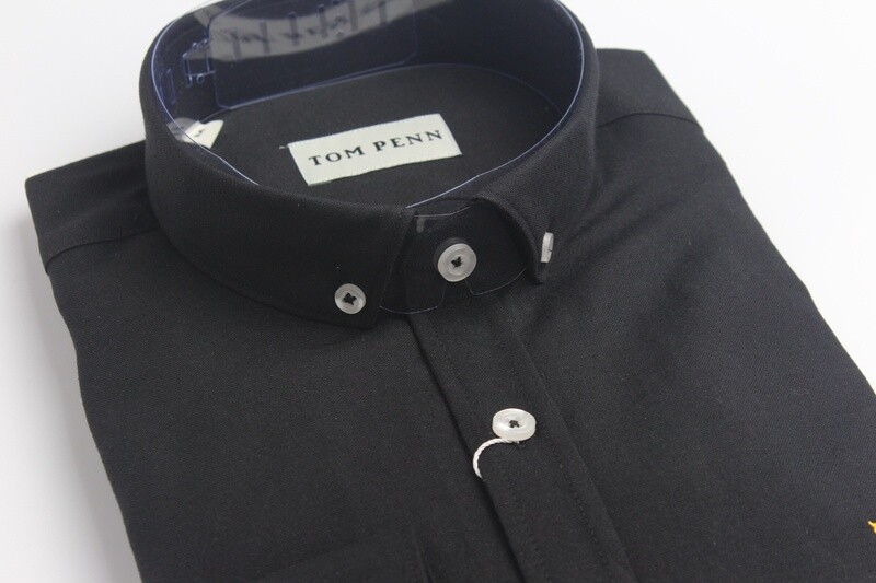 TOM PENN LONG SLEEVE SHIRT TP330 BLACK