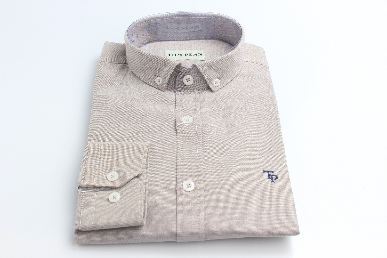 TOM PENN LONG SLEEVE SHIRT TP330 TAUPE