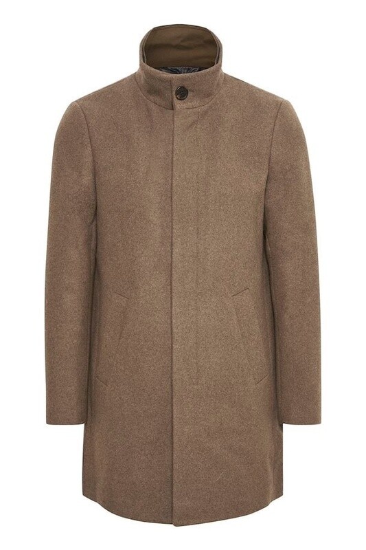 HARVEY N CLASSIC WOOL OVERCOAT 30203845 181112 WALNUT