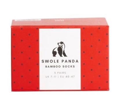 SWOLE PANDA SP028-3-12-L RED AND  BLUE  GIFT SET 3 PAIRS
