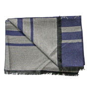 SWOLE PANDA SCARF SP741 NAVY/LATTICE STRIPE BAMBOO SCARF