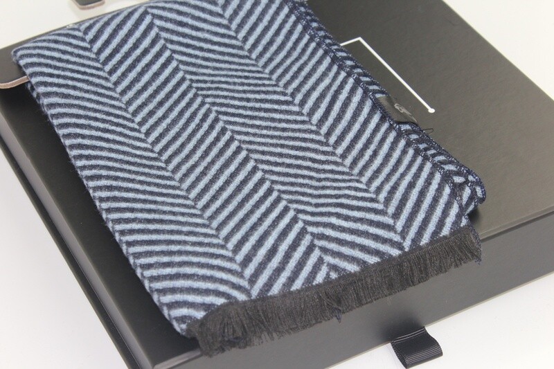 SWOLE PANDA SCARF SP751 LIGHT BLUE HERRINGBONE SCARF