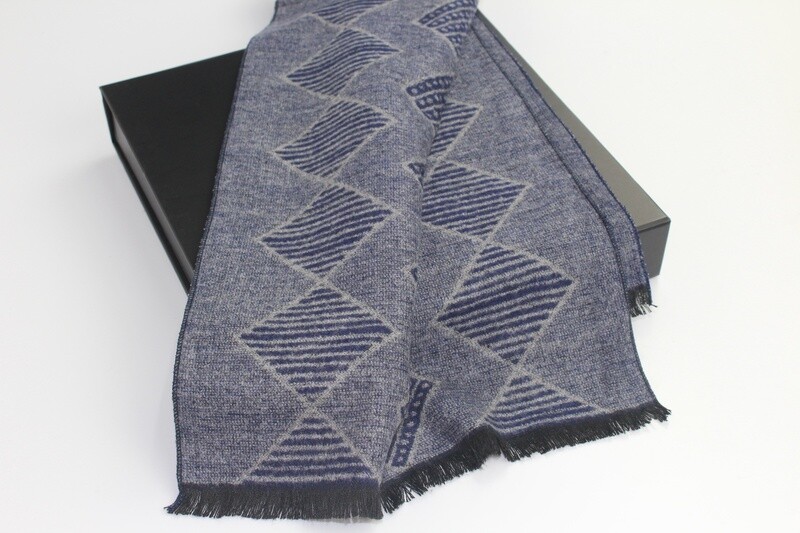 SWOLE PANDA SCARF SP739 BLUE DIAMOND/STRIPE BAMBOO SCARF