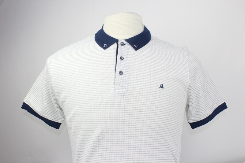 FINNER JAQUARD SS POLO ML211492 OFF WHITE