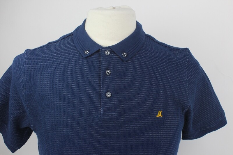 FINNER JAQUARD SS POLO ML211492 NAVY