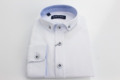BR001 BOB &amp; RAY BOYS OXFORD SHIRT WHITE