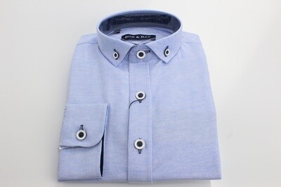 BR001 BOB &amp; RAY BOYS OXFORD SHIRT BLUE