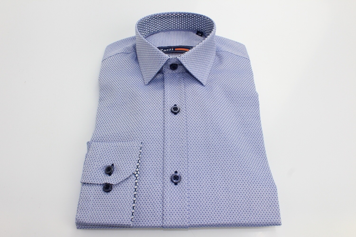 03 9587 ZAZZI COMMUNION SHIRT DK BLUE