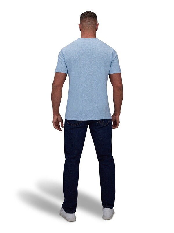 RBOTS02/64 SIGNATURE ORGANIC TEE SKY BLUE