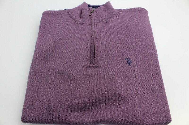 TOM PENN 1/4 ZIP TP052K ROSE