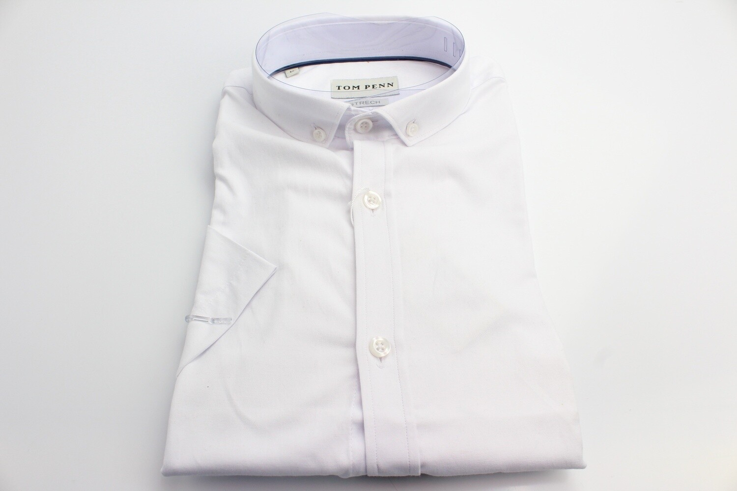 TOM PENN SHORT SLEEVE STRETCH TP833 WHITE