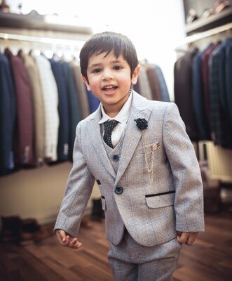 BOYS CARDI SUITS SKY