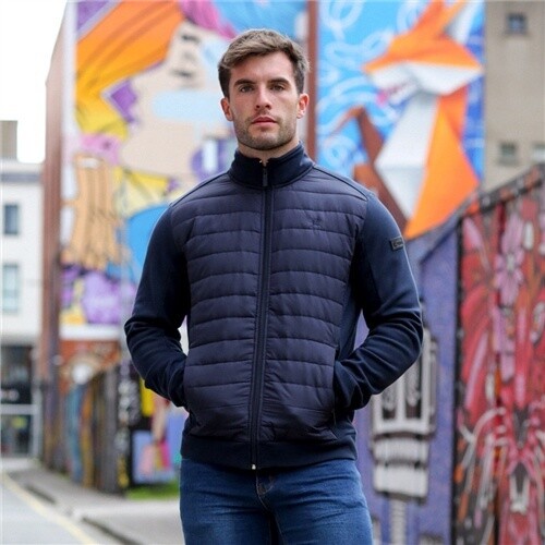 KR5 02007 DANIEL ZIP THROUGH NAVY