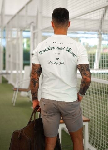 WALKER &amp; HUNT COUNTRY CLUB TEE OFF WHITE