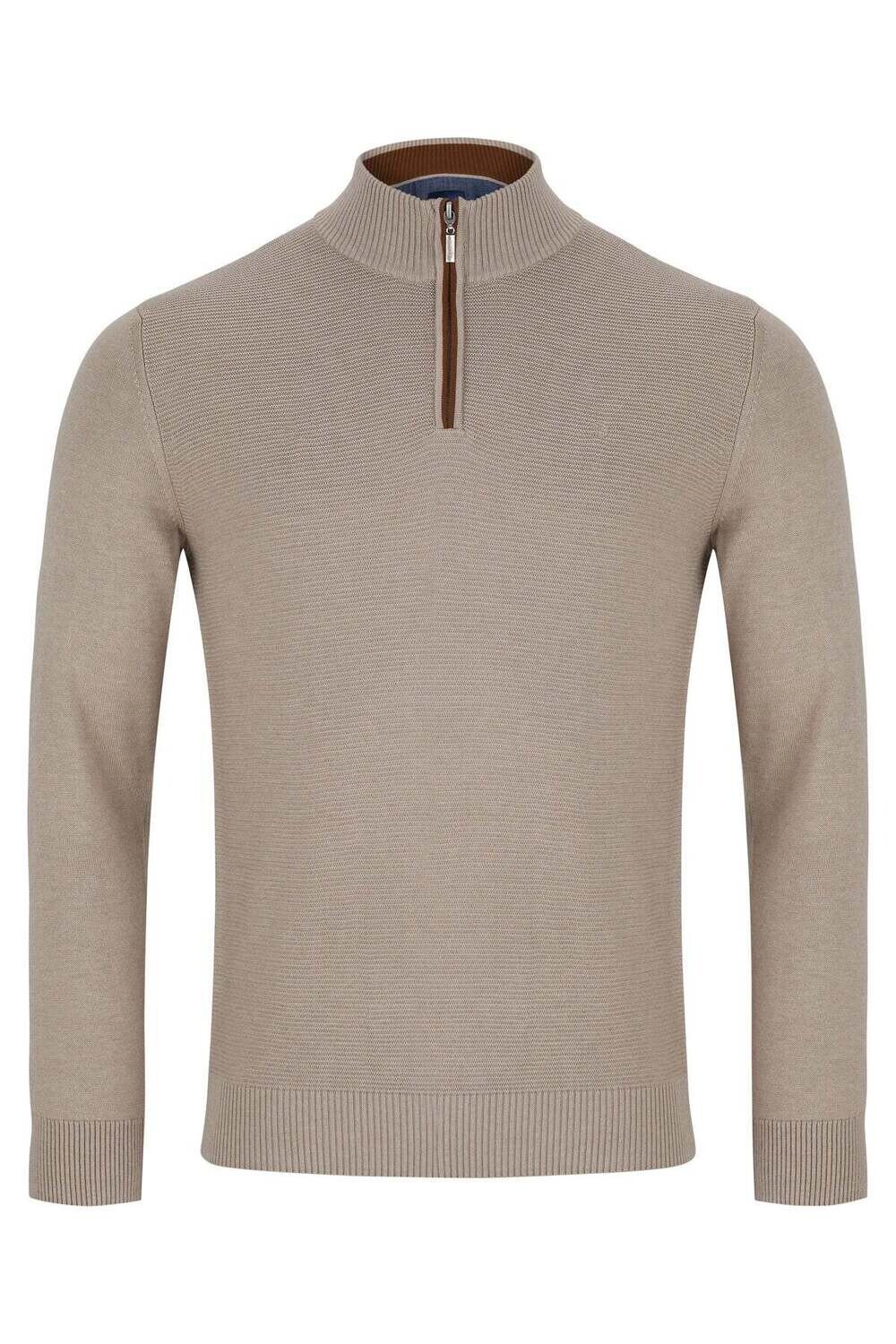 BENETTI 1/4 ZIP ERROL STONE