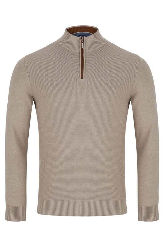 BENETTI 1/4 ZIP ERROL STONE