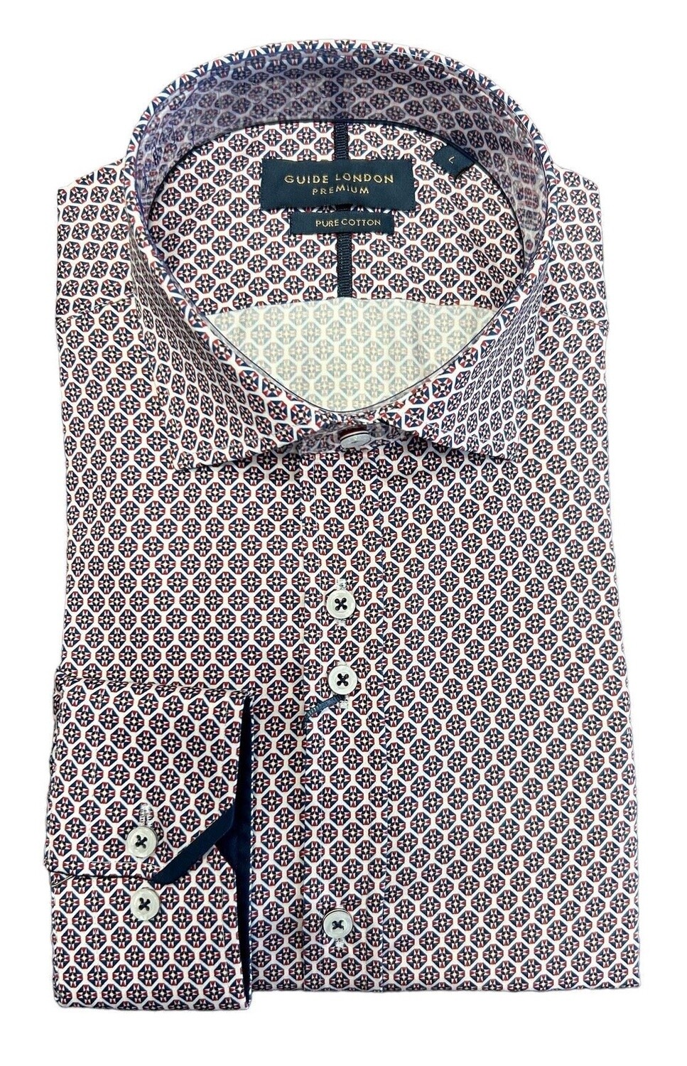 LS76699 GUIDE LS SHIRT RED/NAVY