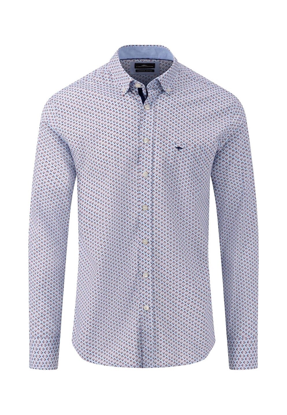1413 8150 FYNCH HATTON SHIRT COLOURFUL GRAPHICS COL 361 ORIENT RED