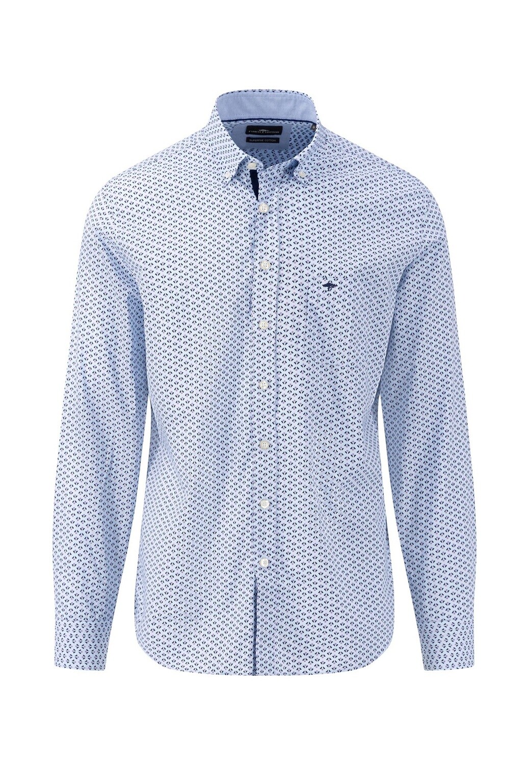 1413 8150 FYNCH HATTON SHIRT COLOURFUL GRAPHICS COL 404 DUSTY LAVENDER