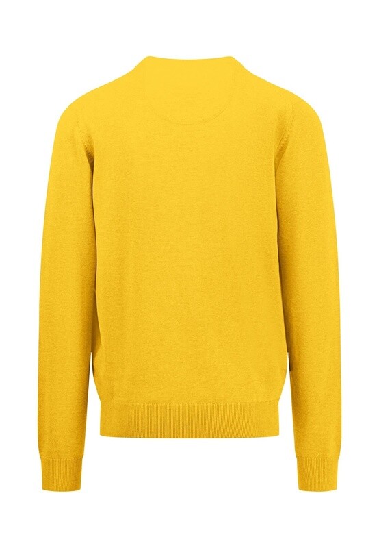 1413 211 FYNCH HATTON V NECK KNIT COL 106 PINEAPPLE