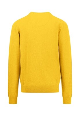 1413 211 FYNCH HATTON V NECK KNIT COL 106 PINEAPPLE