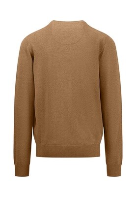 1413 211 FYNCH HATTON V NECK KNIT COL 844 IMPALA
