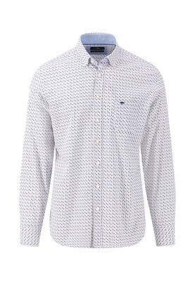 9413 8140 FYNCH HATTON SHIRT COLOURED LEAVES COL 404 DUSTY LAVENDER