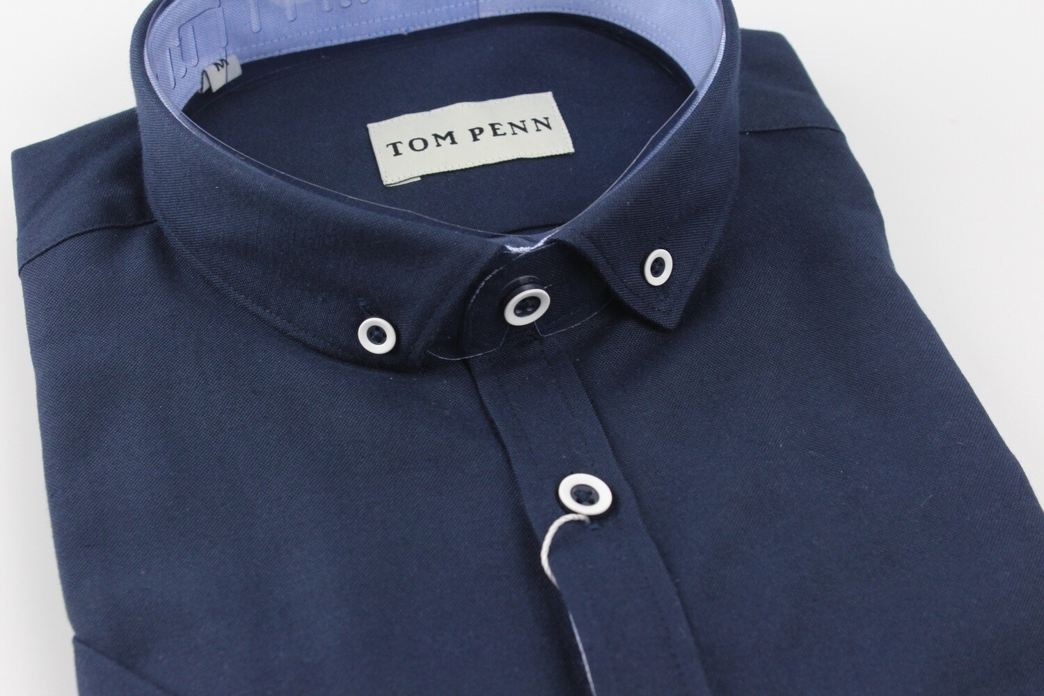 TOM PENN S/S SHIRT OXFORD NAVY TP828