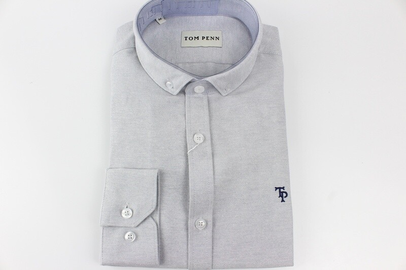 TOM PENN L/S SHIRT SILVER TP330