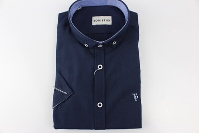TOM PENN S/S SHIRT OXFORD NAVY TP828