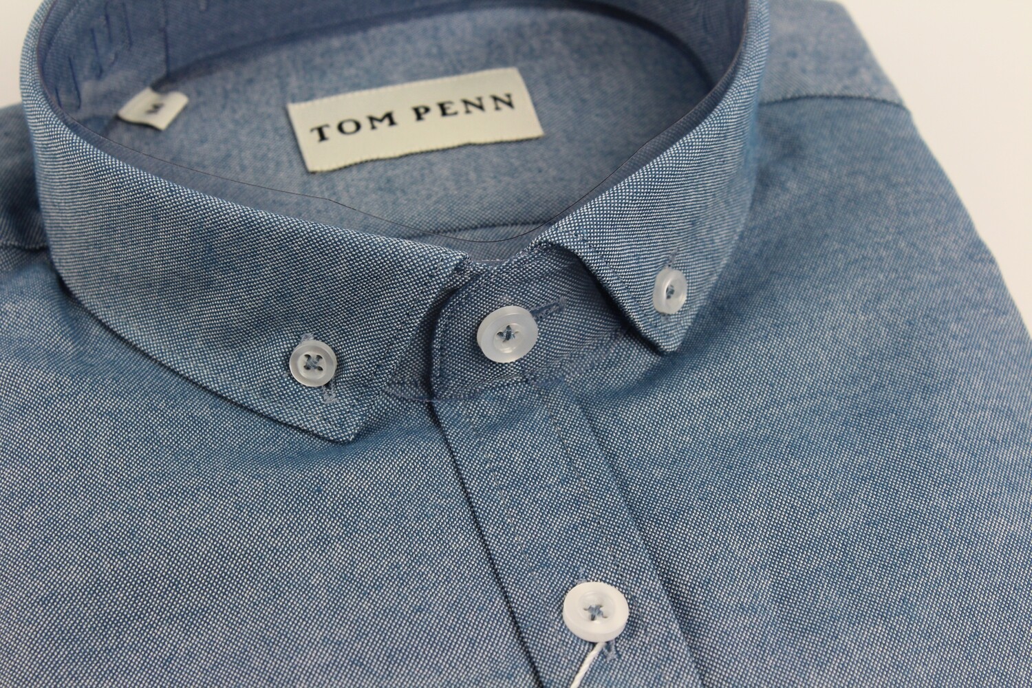 TOM PENN L/S SHIRT AQUA TP330