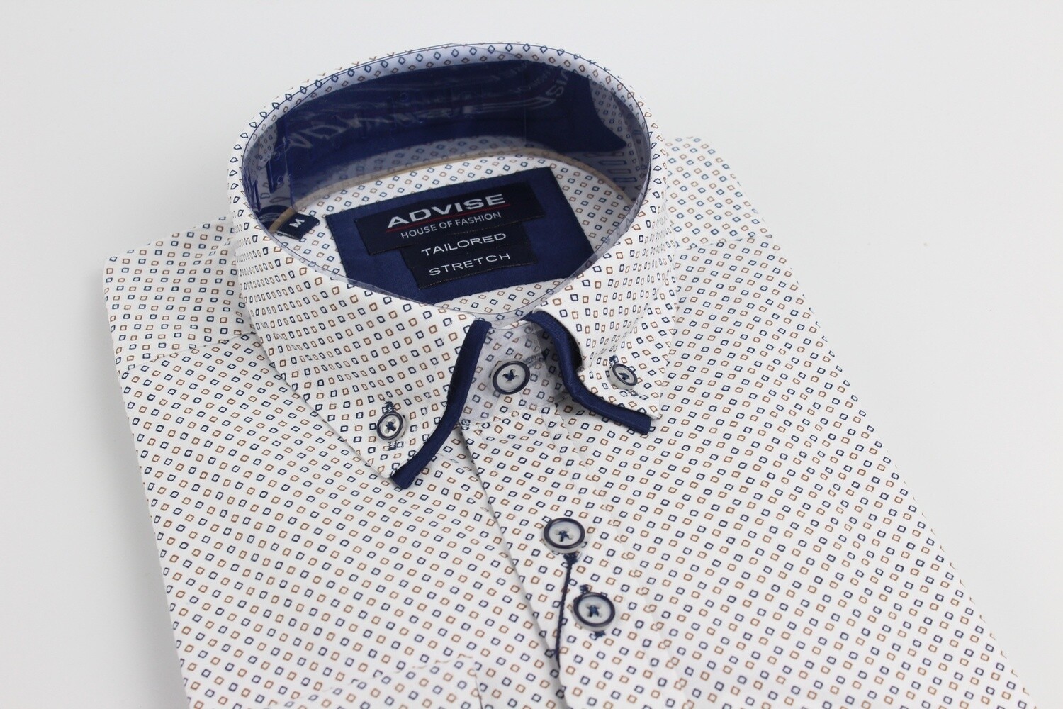 ADVISE DOUBLE COLLAR WH/BRN AD866