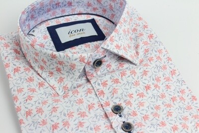 ICON S/S SHIRT WH/RED ICN065