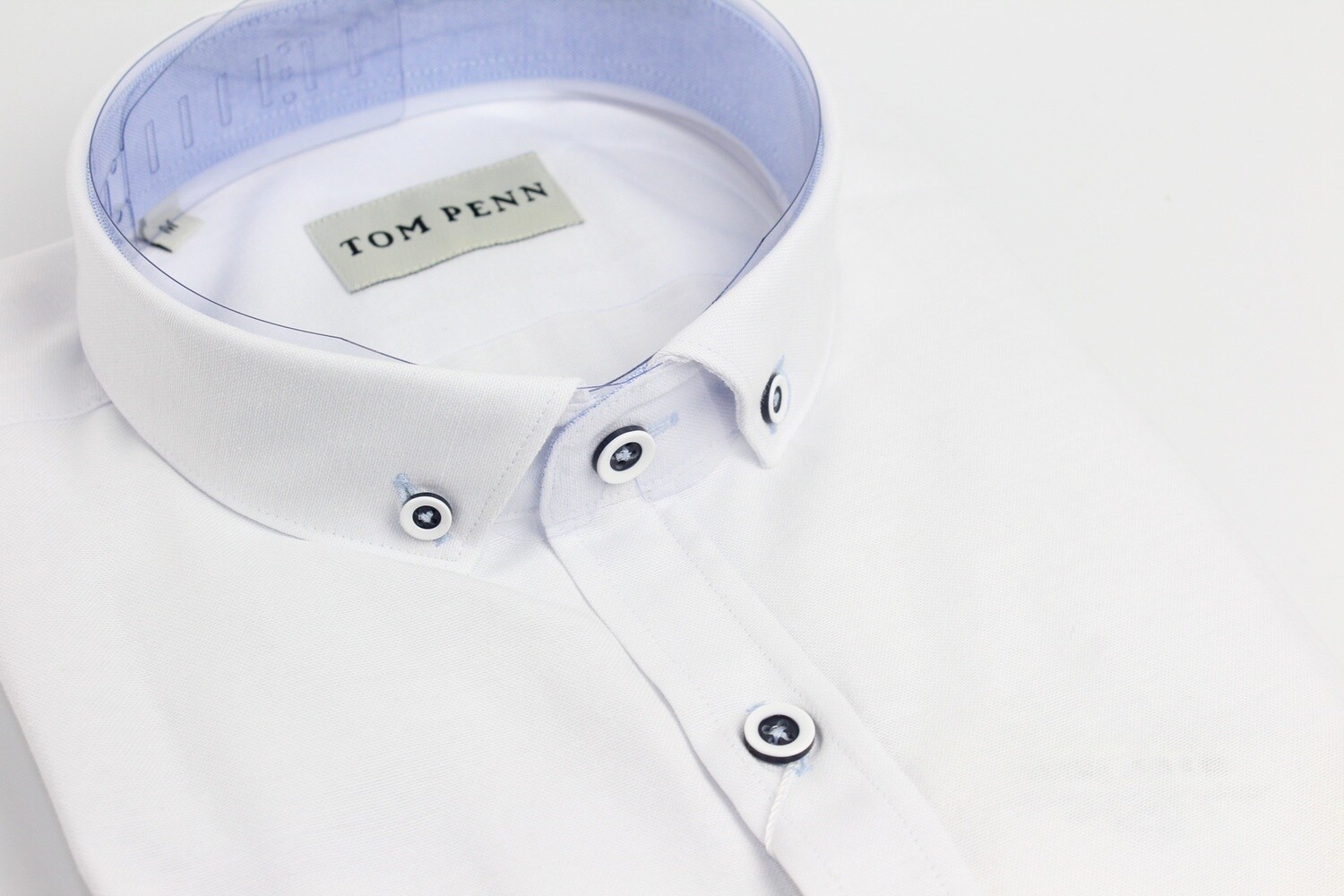 TOM PENN S/S SHIRT OXFORD WHITE TP828
